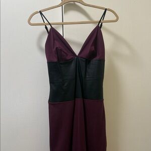 VENUS Strapless Dress in Black and Purple